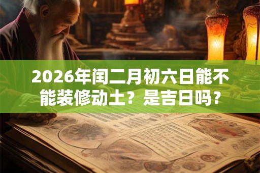2026年闰二月初六日能不能装修动土?是吉日吗? 2026年闰二月初六日能不能装修动土?是吉日吗?