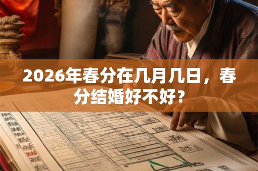 2026年春分在几月几日，春分结婚好不好？