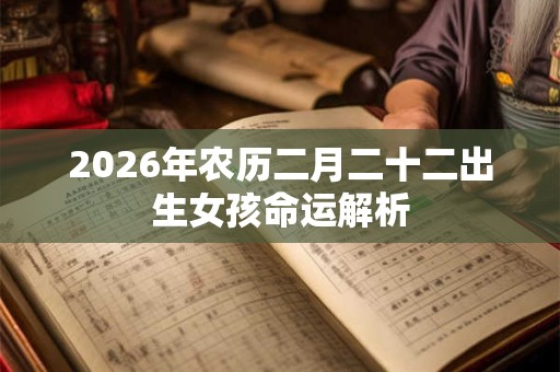 2026年农历二月二十二出生女孩命运解析 2026年农历二月二十二出生女孩命运解析