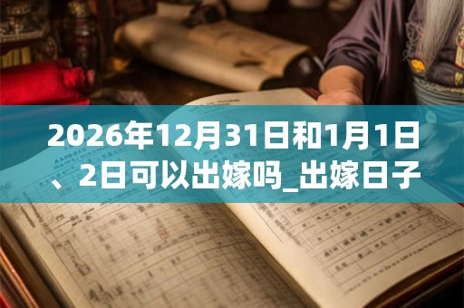 2026年12月31日和1月1日、2日可以出嫁吗_出嫁日子好吗