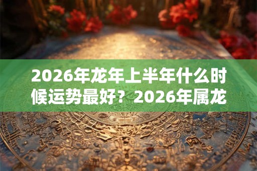 2026年龙年上半年什么时候运势最好?2026年属龙人佩戴什么好? 2026年龙年上半年什么时候运势最好?2026年属龙人佩戴什么好?