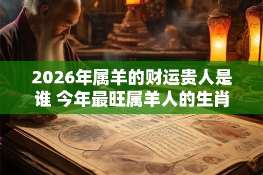 2026年属羊的财运贵人是谁 今年最旺属羊人的生肖