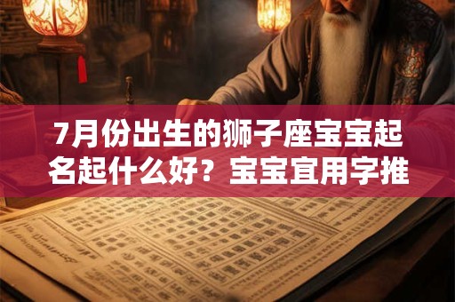 7月份出生的狮子座宝宝起名起什么好?宝宝宜用字推荐 7月份出生的狮子座宝宝起名起什么好?宝宝宜用字推荐
