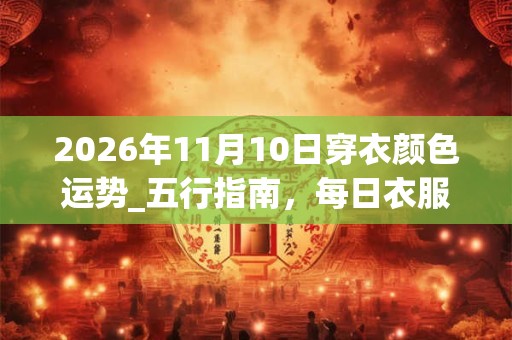 2026年11月10日穿衣颜色运势_五行指南,每日衣服颜色幸运色 2026年11月10日穿衣颜色运势_五行指南,每日衣服颜色幸运色