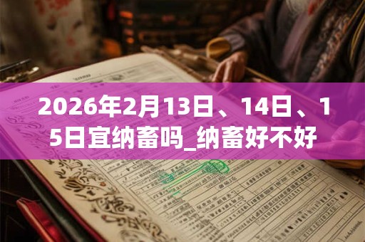 2026年2月13日、14日、15日宜纳畜吗_纳畜好不好