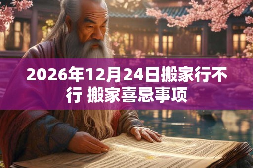 2026年12月24日搬家行不行 搬家喜忌事项