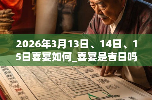 2026年3月13日、14日、15日喜宴如何_喜宴是吉日吗