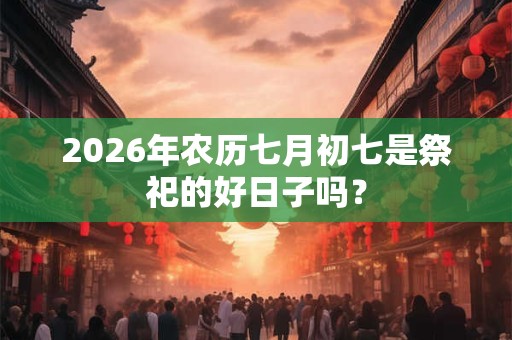 2026年农历七月初七是祭祀的好日子吗？