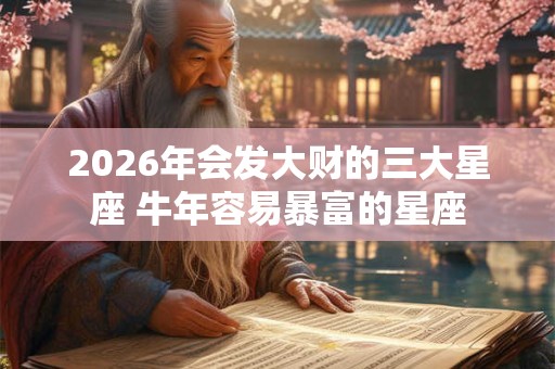 2026年会发大财的三大星座 牛年容易暴富的星座