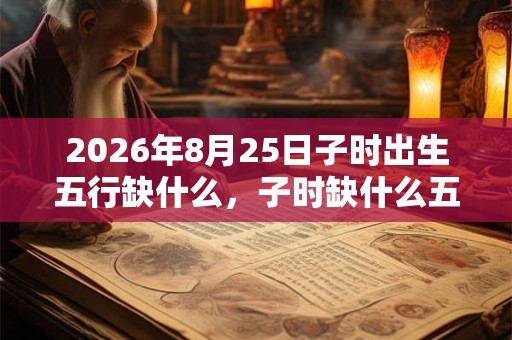 2026年8月25日子时出生五行缺什么，子时缺什么五行