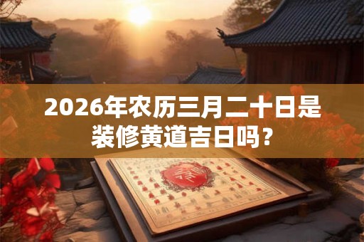 2026年农历三月二十日是装修黄道吉日吗? 2026年农历三月二十日是装修黄道吉日吗?