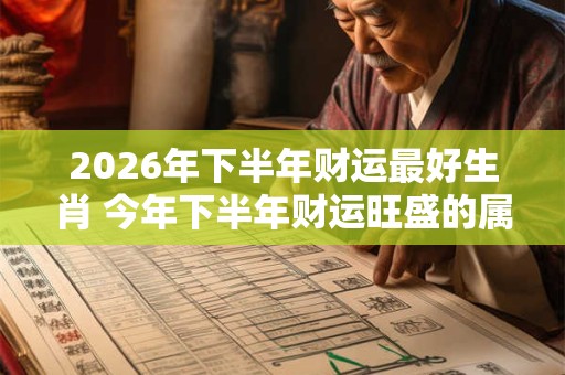 2026年下半年财运最好生肖 今年下半年财运旺盛的属相