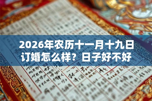 2026年农历十一月十九日订婚怎么样？日子好不好