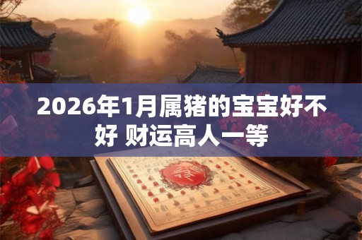 2026年1月属猪的宝宝好不好 财运高人一等