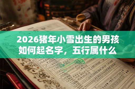 2026猪年小雪出生的男孩如何起名字，五行属什么