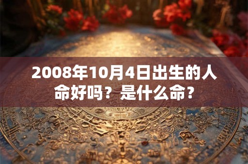 2008年10月4日出生的人命好吗?是什么命? 2008年10月4日出生的人命好吗?是什么命?
