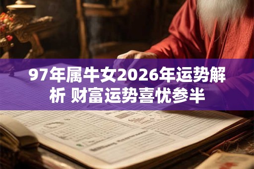 97年属牛女2026年运势解析 财富运势喜忧参半 97年属牛女2026年运势解析 财富运势喜忧参半