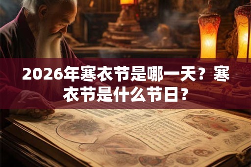 2026年寒衣节是哪一天？寒衣节是什么节日？