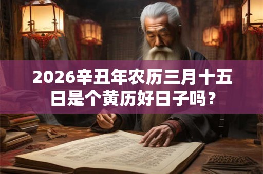 2026辛丑年农历三月十五日是个黄历好日子吗？