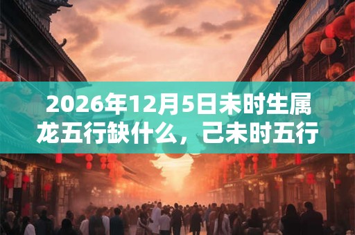 2026年12月5日未时生属龙五行缺什么，己未时五行缺什么