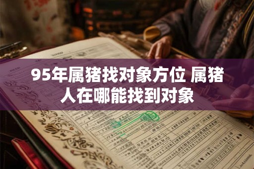 95年属猪找对象方位 属猪人在哪能找到对象 95年属猪找对象方位 属猪人在哪能找到对象