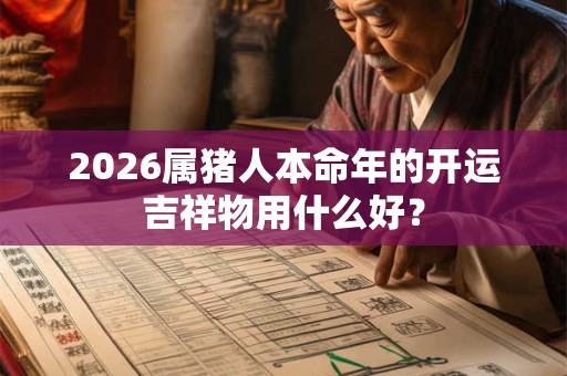 2026属猪人本命年的开运吉祥物用什么好？