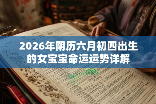 2026年阴历六月初四出生的女宝宝命运运势详解 2026年阴历六月初四出生的女宝宝命运运势详解