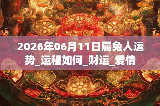 2026年06月11日属兔人运势_运程如何_财运_爱情