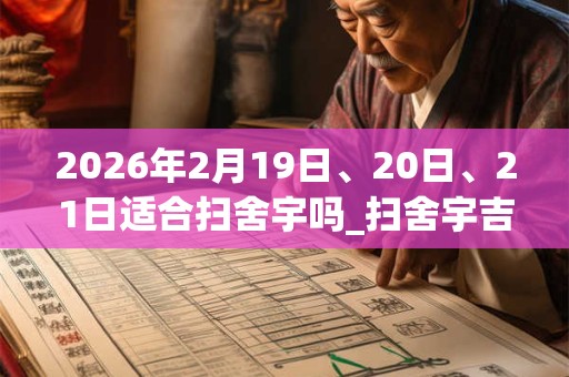 2026年2月19日、20日、21日适合扫舍宇吗_扫舍宇吉利吗