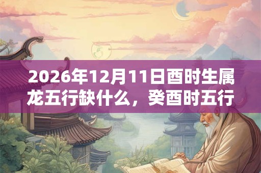 2026年12月11日酉时生属龙五行缺什么,癸酉时五行缺什么 2026年12月11日酉时生属龙五行缺什么,癸酉时五行缺什么