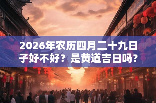 2026年农历四月二十九日子好不好?是黄道吉日吗? 2026年农历四月二十九日子好不好?是黄道吉日吗?