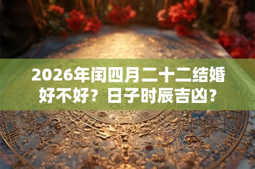 2026年闰四月二十二结婚好不好?日子时辰吉凶? 2026年闰四月二十二结婚好不好?日子时辰吉凶?