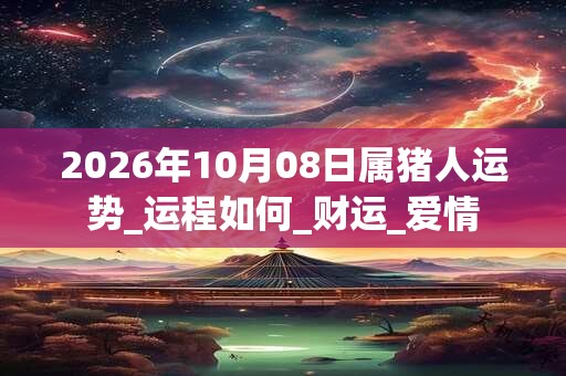 2026年10月08日属猪人运势_运程如何_财运_爱情