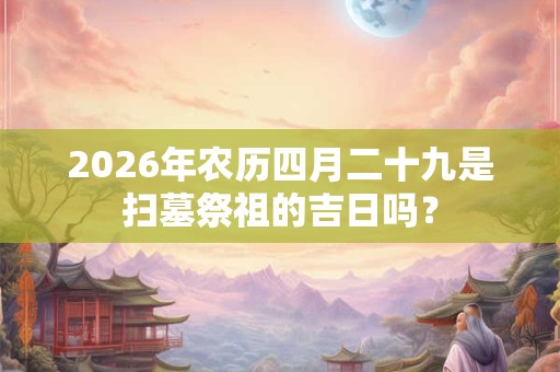 2026年农历四月二十九是扫墓祭祖的吉日吗？
