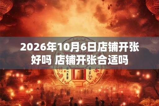 2026年10月6日店铺开张好吗 店铺开张合适吗