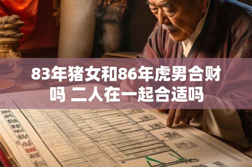 83年猪女和86年虎男合财吗 二人在一起合适吗