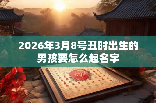 2026年3月8号丑时出生的男孩要怎么起名字