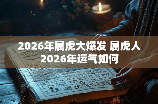 2026年属虎大爆发 属虎人2026年运气如何