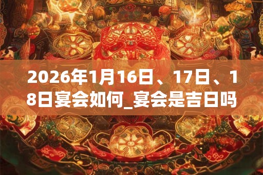 2026年1月16日、17日、18日宴会如何_宴会是吉日吗