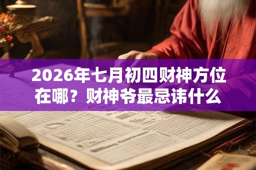 2026年七月初四财神方位在哪？财神爷最忌讳什么