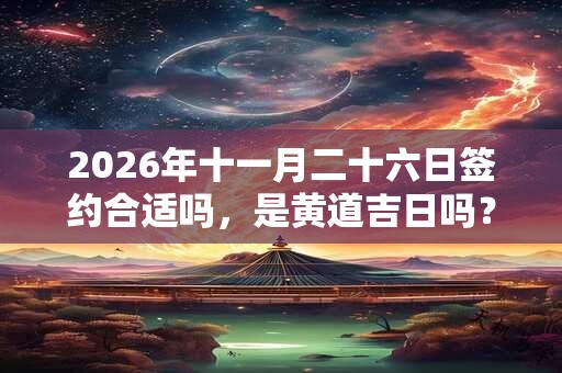 2026年十一月二十六日签约合适吗,是黄道吉日吗? 2026年十一月二十六日签约合适吗,是黄道吉日吗?