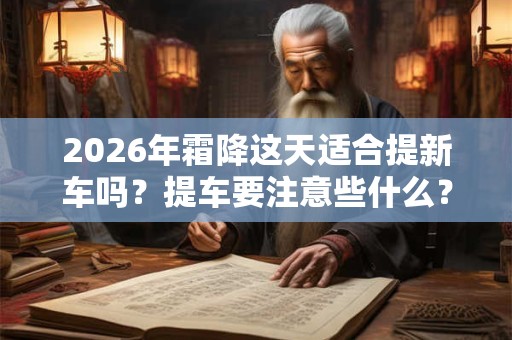 2026年霜降这天适合提新车吗？提车要注意些什么？