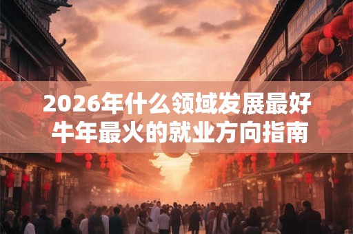 2026年什么领域发展最好 牛年最火的就业方向指南 2026年什么领域发展最好 牛年最火的就业方向指南