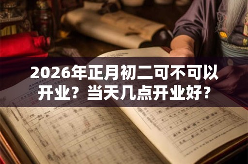 2026年正月初二可不可以开业？当天几点开业好？