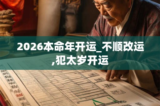 2026本命年开运_不顺改运,犯太岁开运 2026本命年开运_不顺改运,犯太岁开运