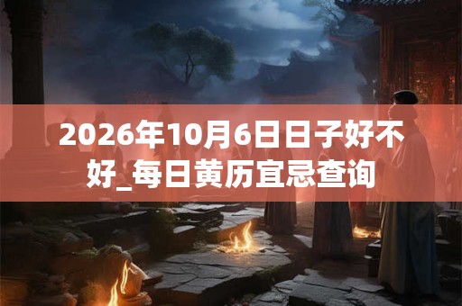 2026年10月6日日子好不好_每日黄历宜忌查询