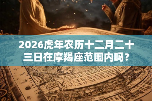 2026虎年农历十二月二十三日在摩羯座范围内吗？