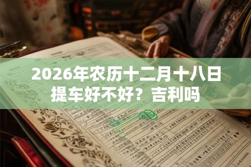 2026年农历十二月十八日提车好不好？吉利吗