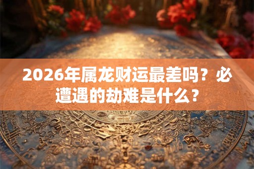 2026年属龙财运最差吗？必遭遇的劫难是什么？