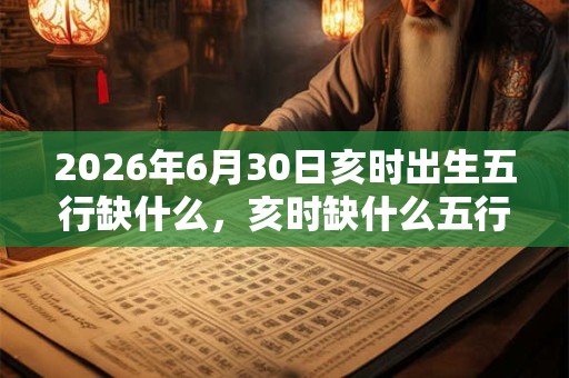 2026年6月30日亥时出生五行缺什么,亥时缺什么五行 2026年6月30日亥时出生五行缺什么,亥时缺什么五行